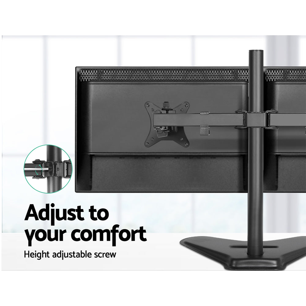 Artiss Dual Monitor Arm Stand Adjustable Black