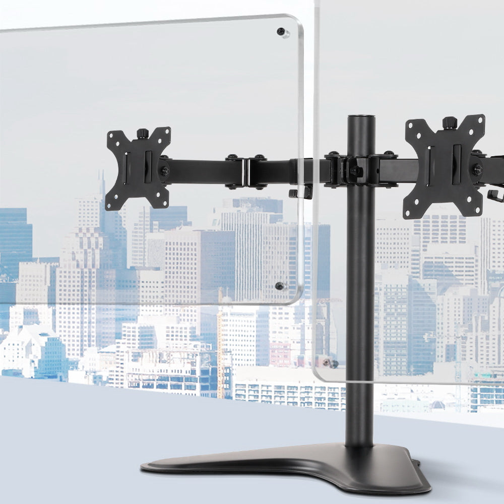 Artiss Dual Monitor Arm Stand Adjustable Black