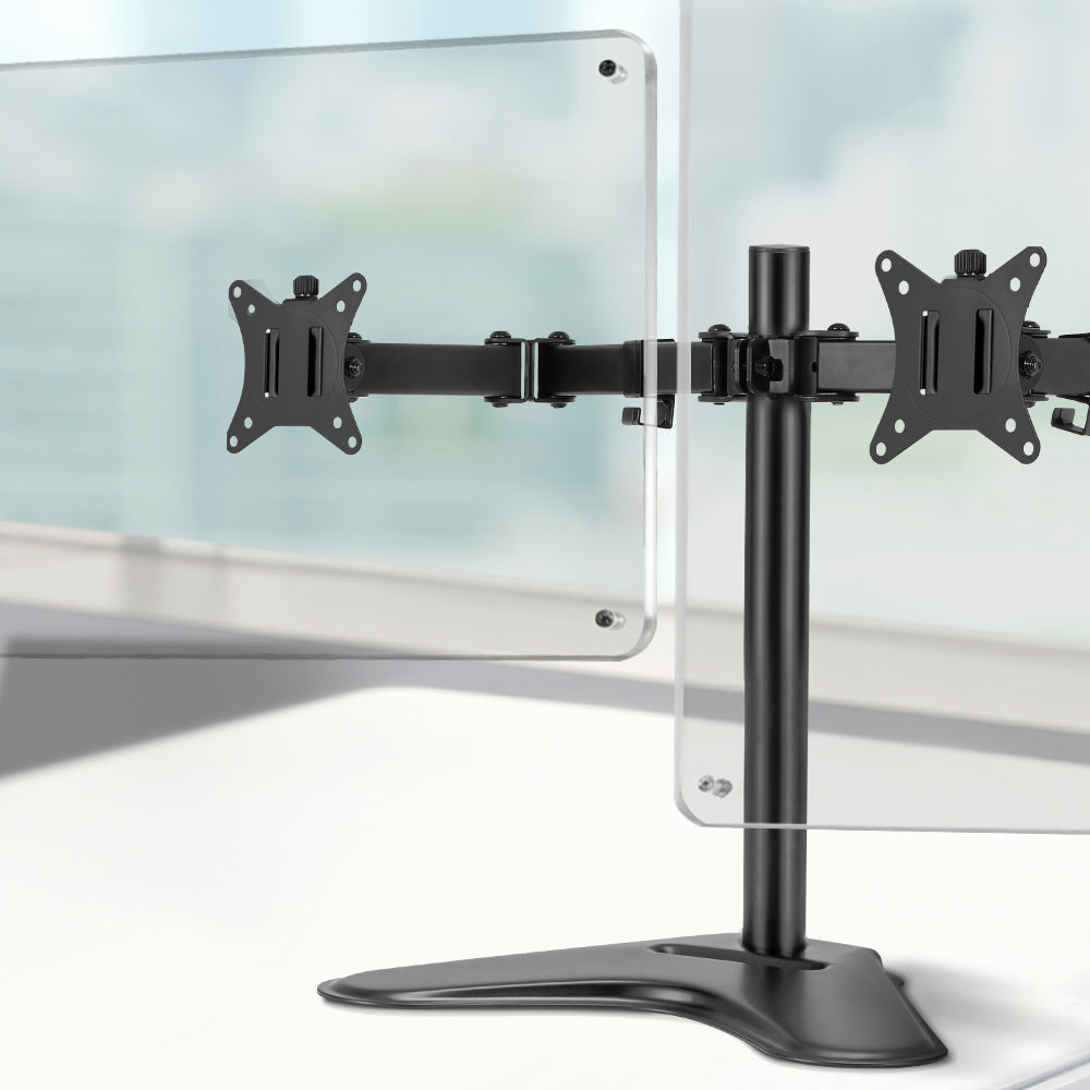 Artiss Dual Monitor Arm Stand Adjustable Black