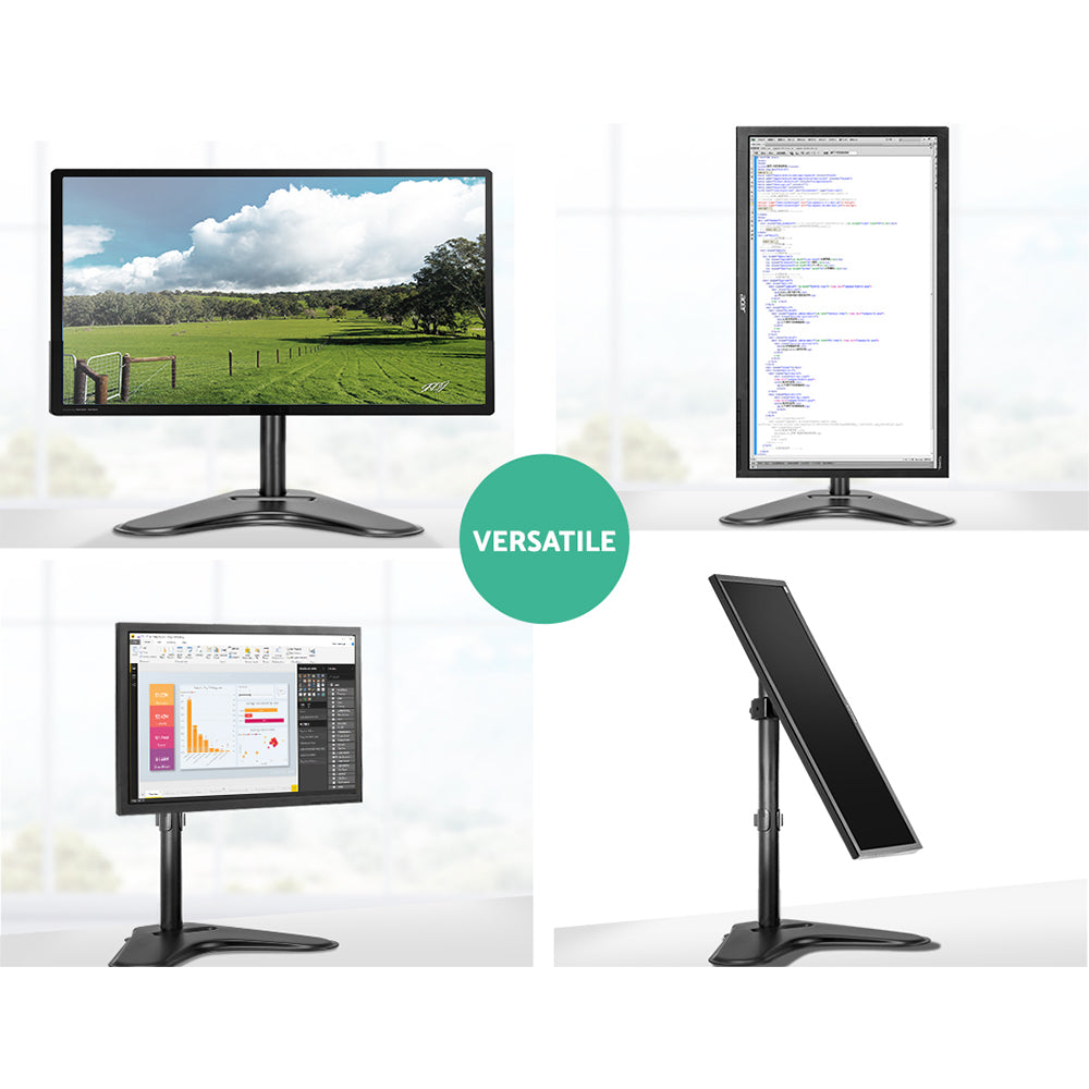 Artiss Single Monitor Arm Freestanding Adjustable Black