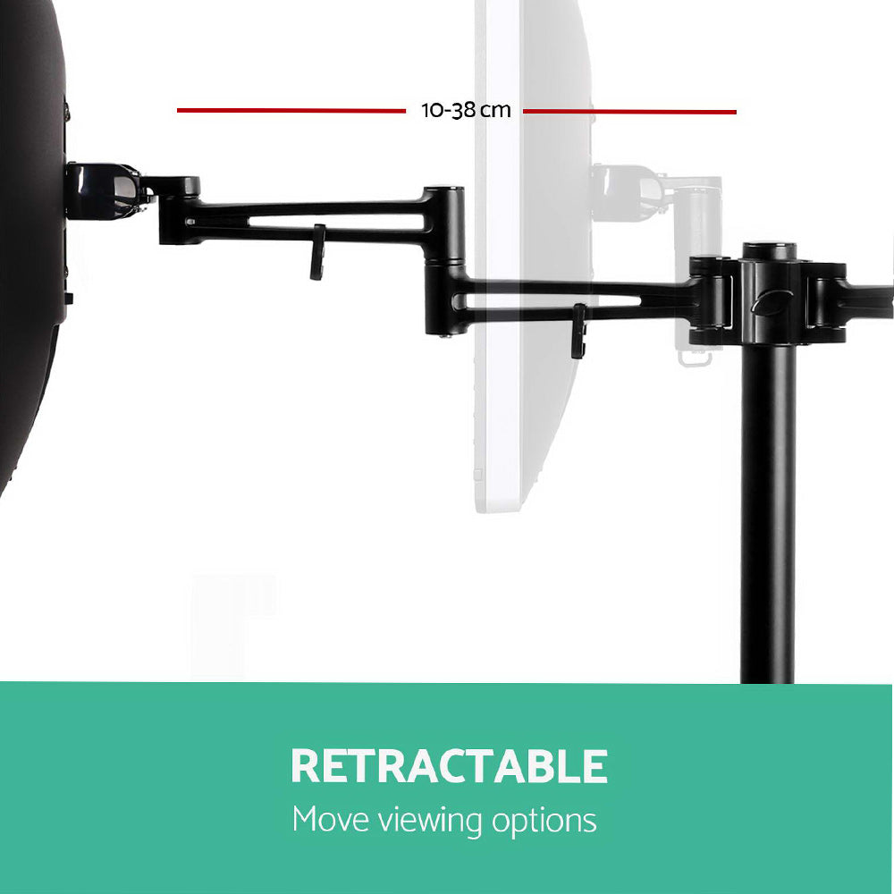Artiss Dual Monitor Arm Desk Mount Black
