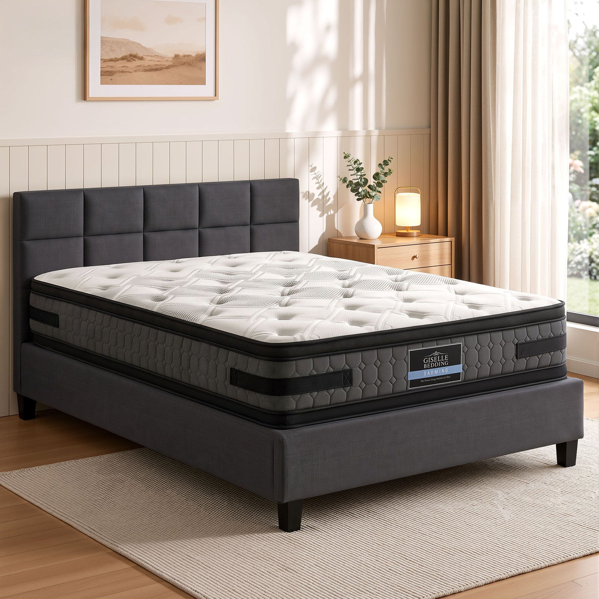Luna Queen Mattress & Tino Bed Frame Bundle 36cm Double Sided