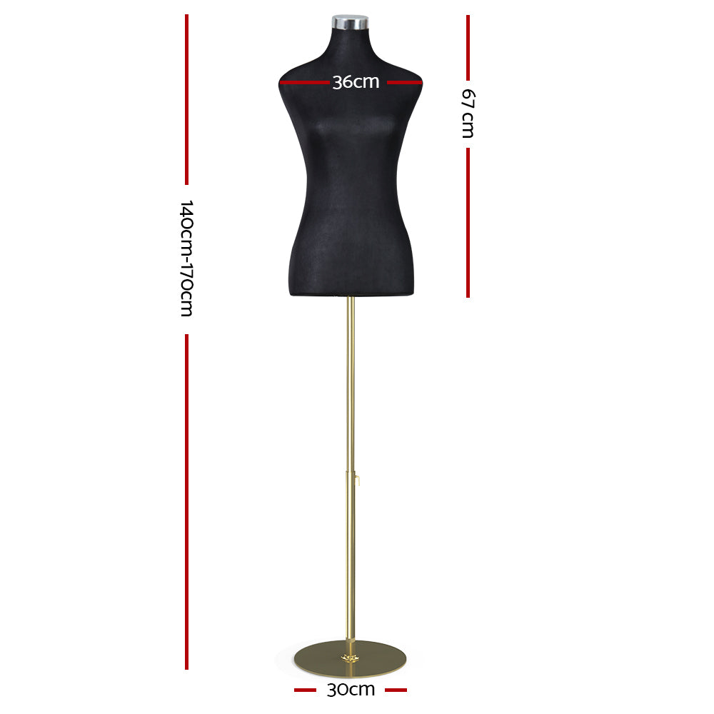 Embellir Female Mannequin Dressmaker Display Torso Black