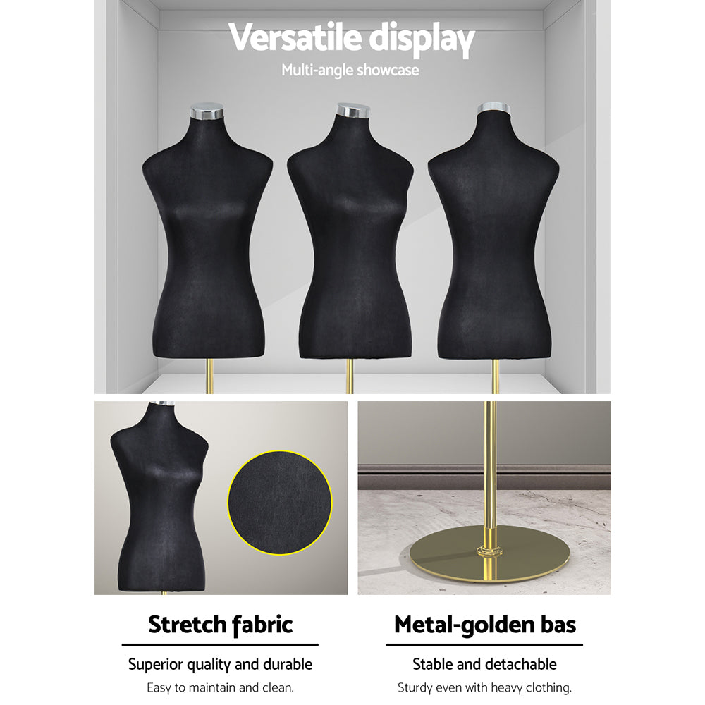 Embellir Female Mannequin Dressmaker Display Torso Black