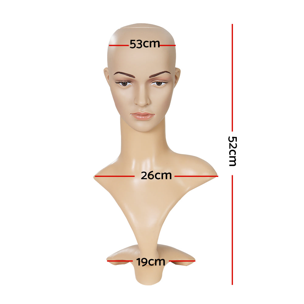 Embellir 52cm Female Mannequin Head Display Model Professional Use