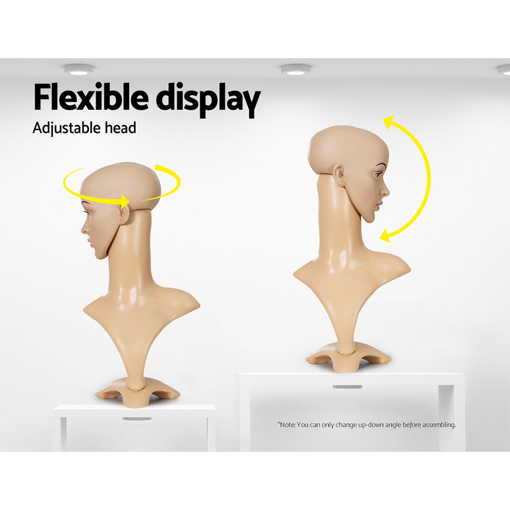 Embellir 52cm Female Mannequin Head Display Model Professional Use