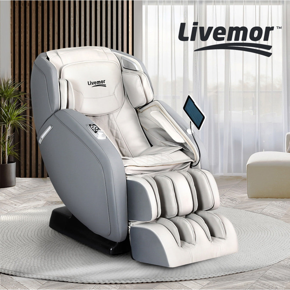 Livemor 4D Electric Massage Chair Recliner Grey