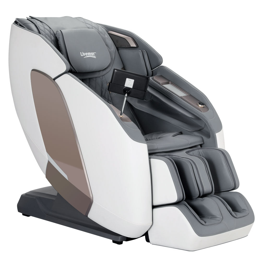 Melisa 4D Massage Chair Electric Recliner Double Core White
