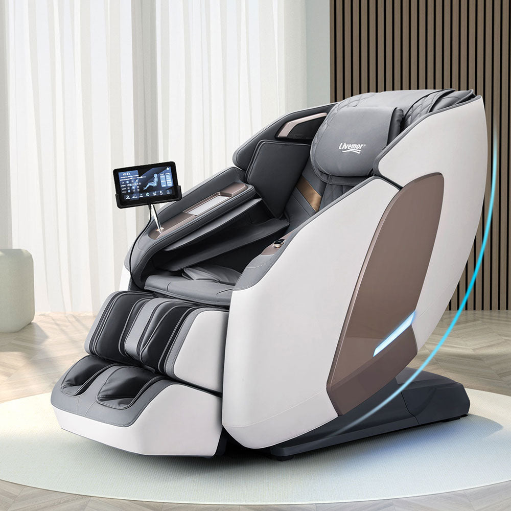 Melisa 4D Massage Chair Electric Recliner Double Core White