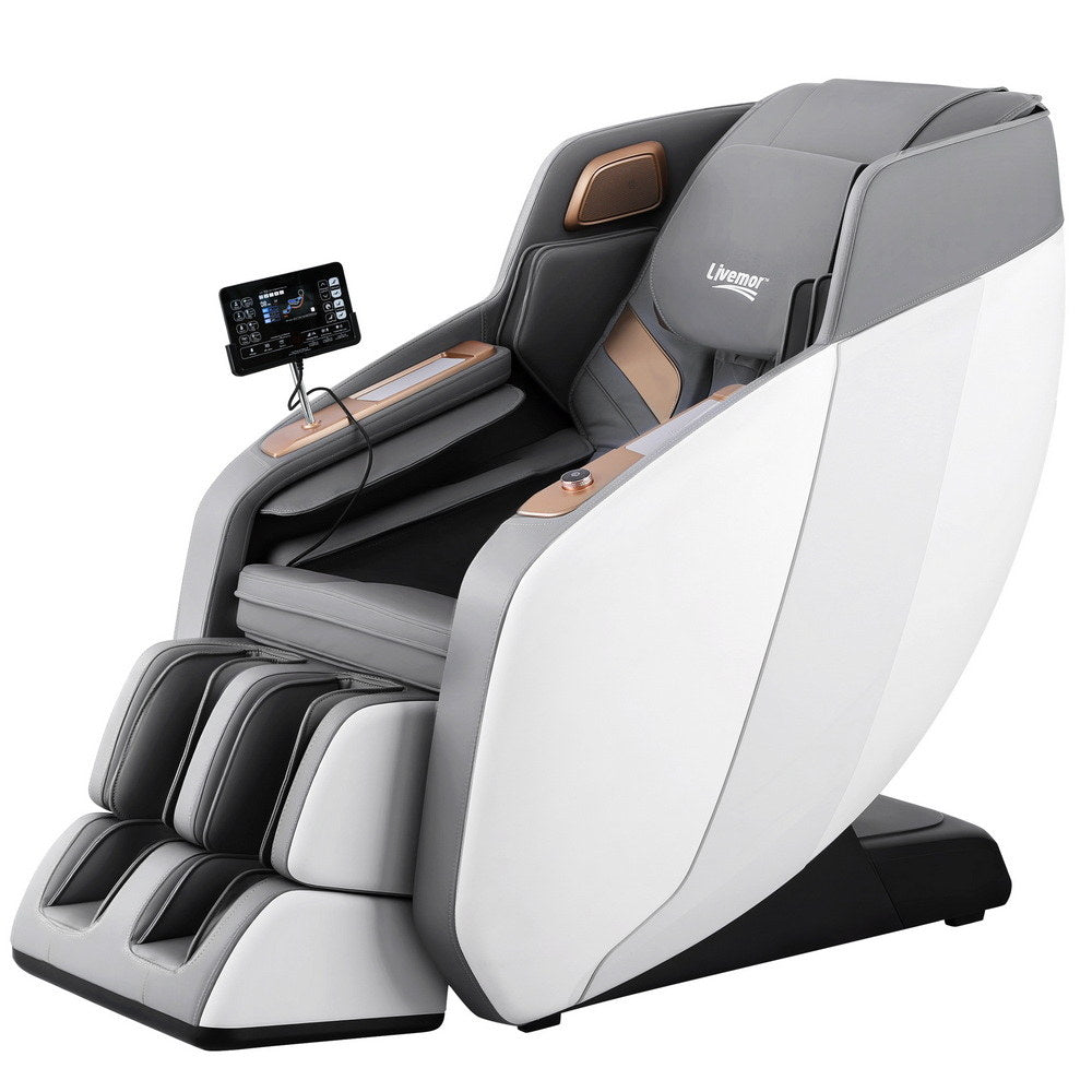 Rowa Electric Massage Chair Recliner with Heat and Bluetooth White