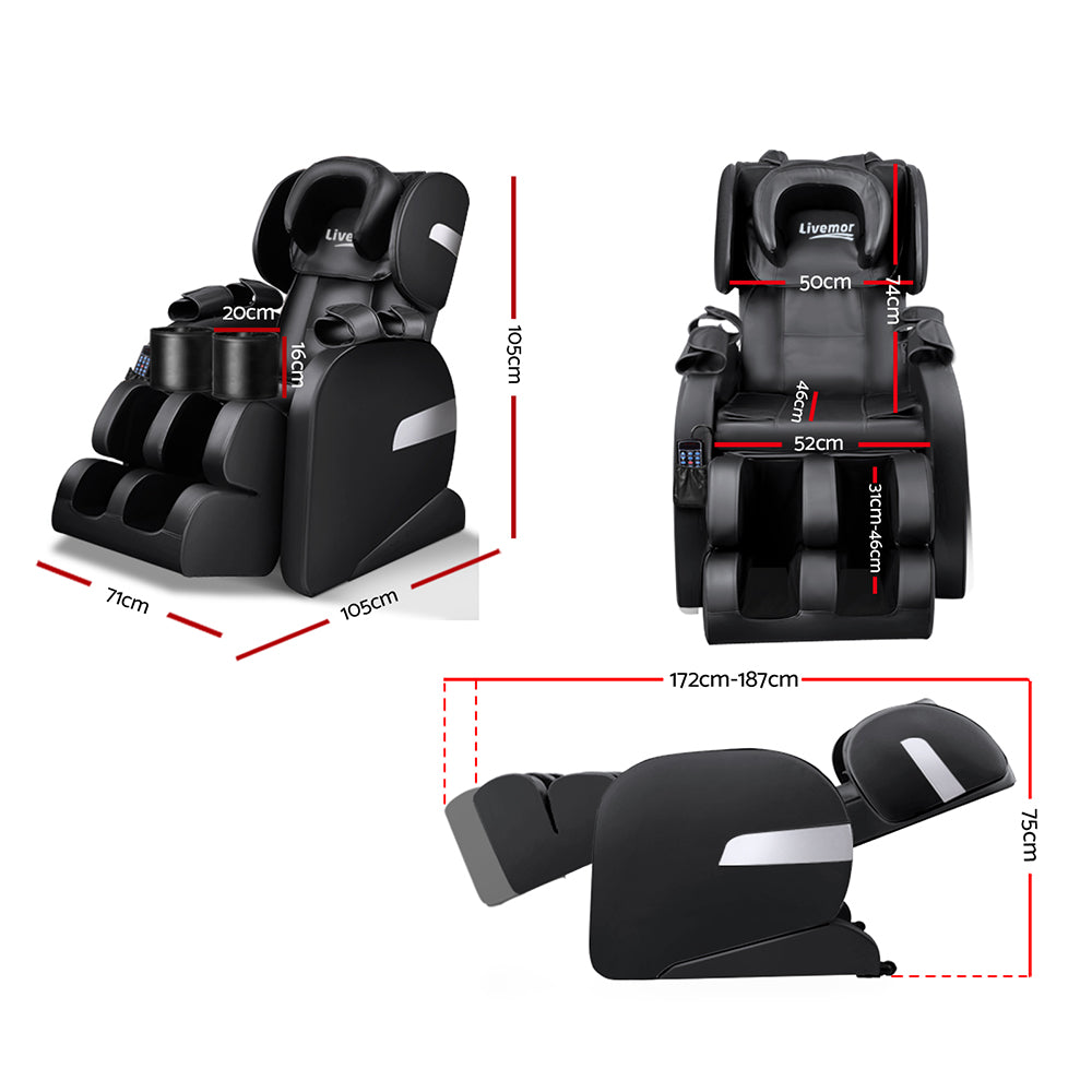 Belmue Full Body Electric Massage Chair Recliner 22 Nodes