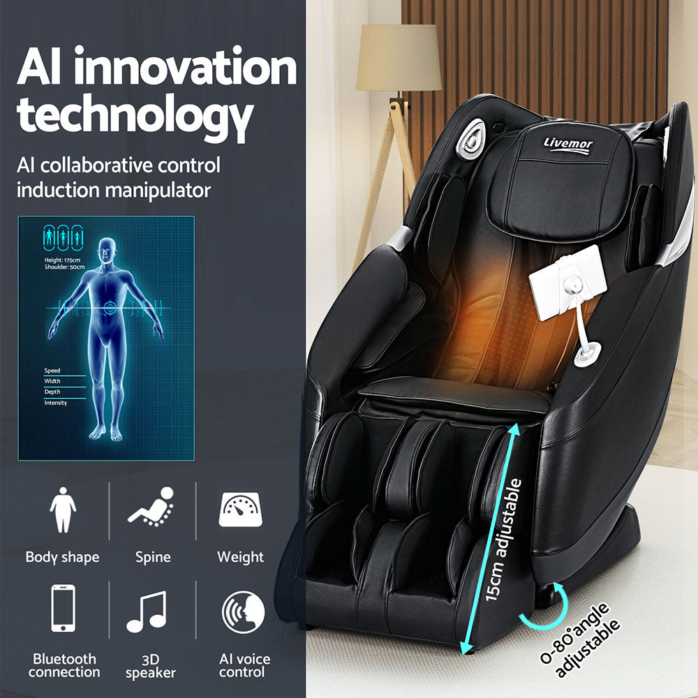 Flynn 3D Electric Massage Recliner Chair Black