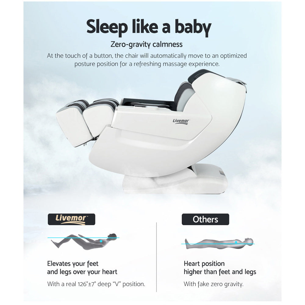 Varitas Electric Recliner Massage Chair White