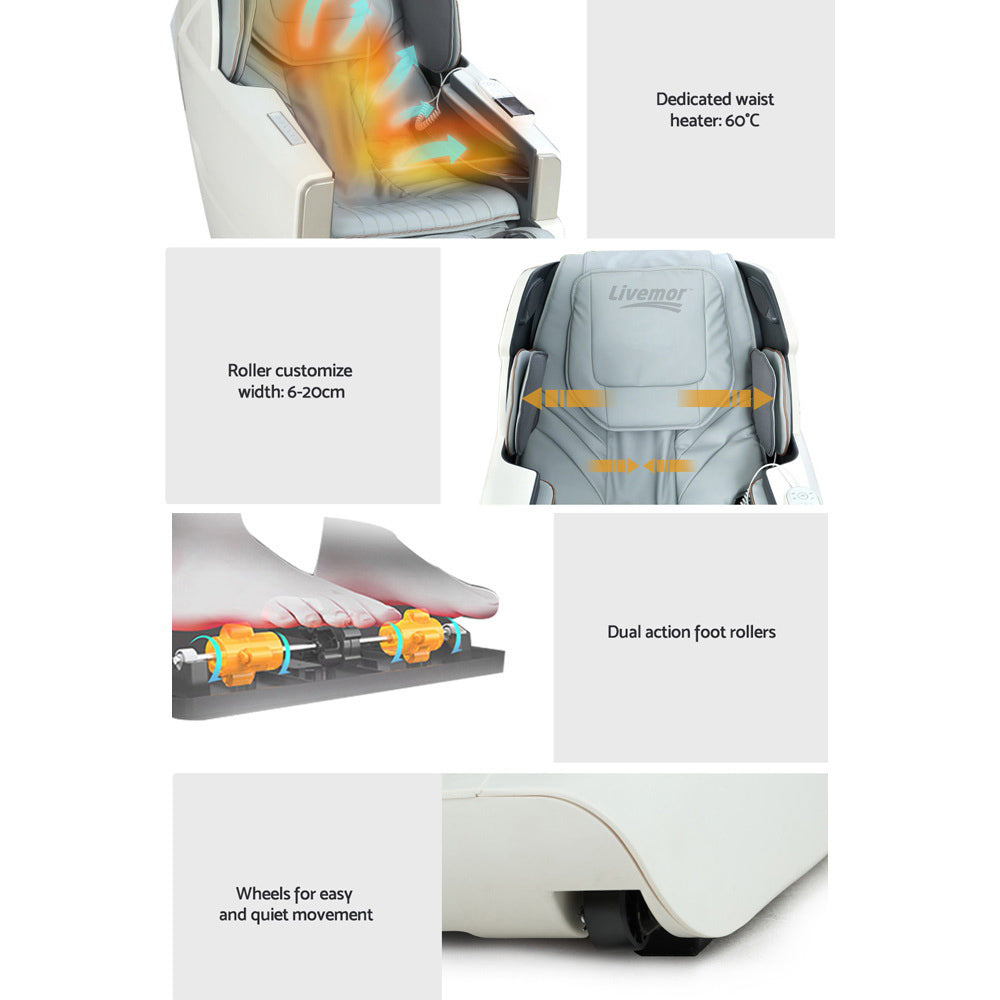 Varitas Electric Recliner Massage Chair White