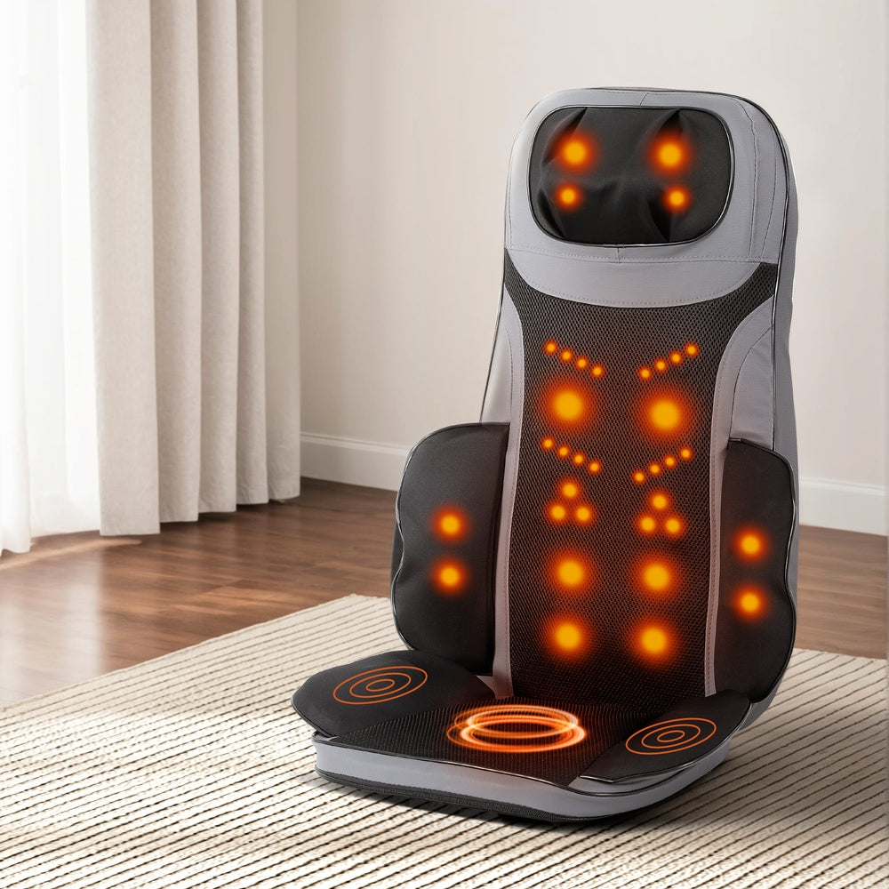 Livemor Full Back Massage Cushion 8-Node Heating Black