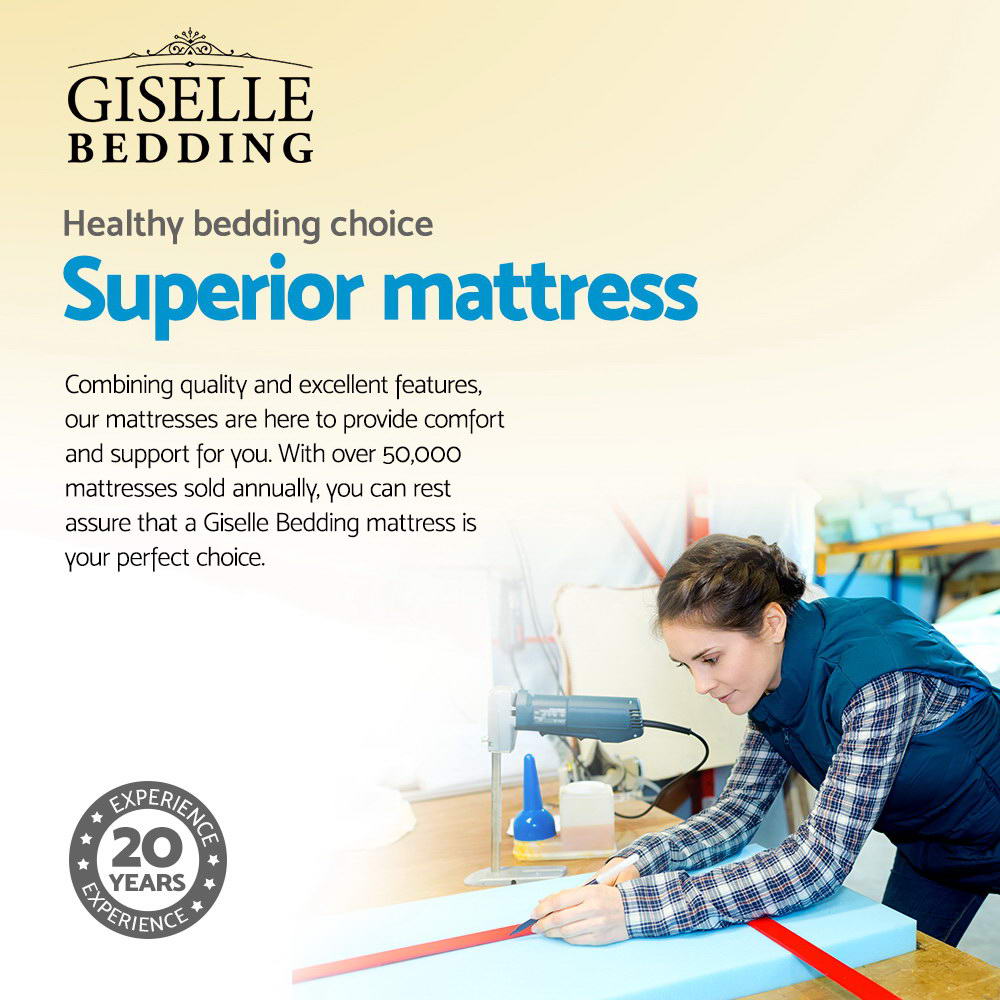 Normay King Single Mattress Pillow Top 21cm Medium Firm