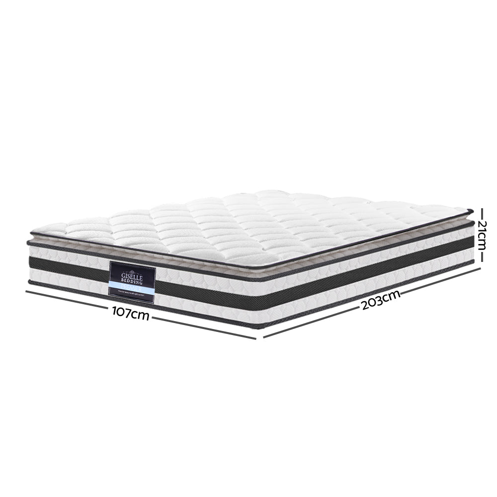 Normay King Single Mattress Pillow Top 21cm Medium Firm