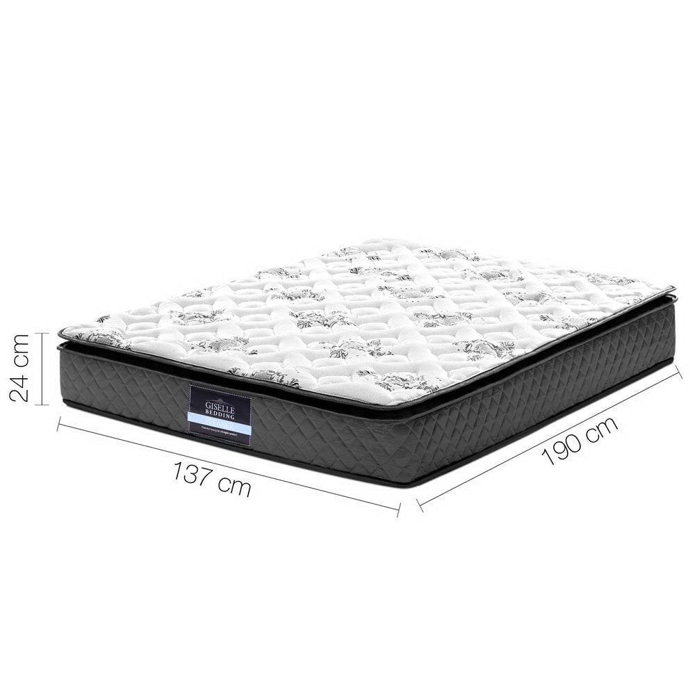Rocco Double Mattress Pillow Top 24cm Medium Firm