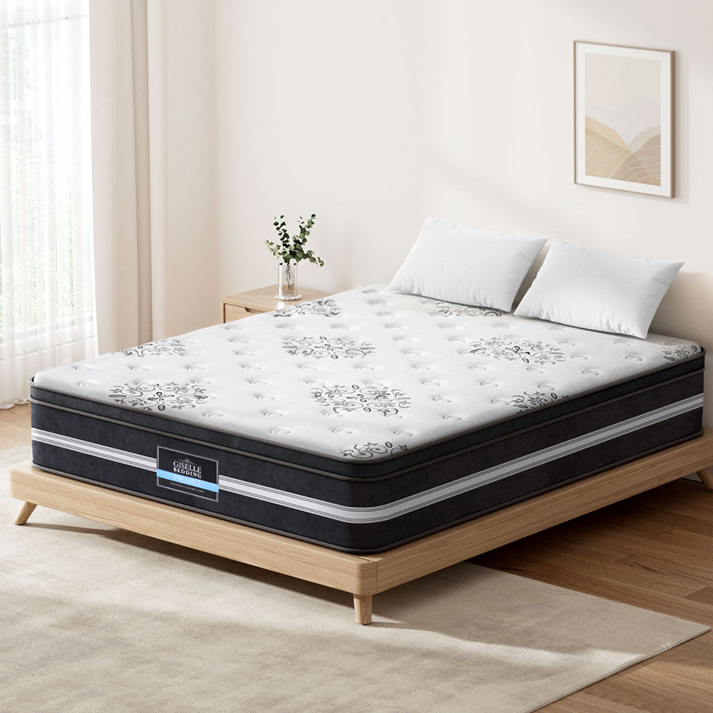 Donegal Series 34cm Euro Top Mattress Queen Cool Gel Memory Foam