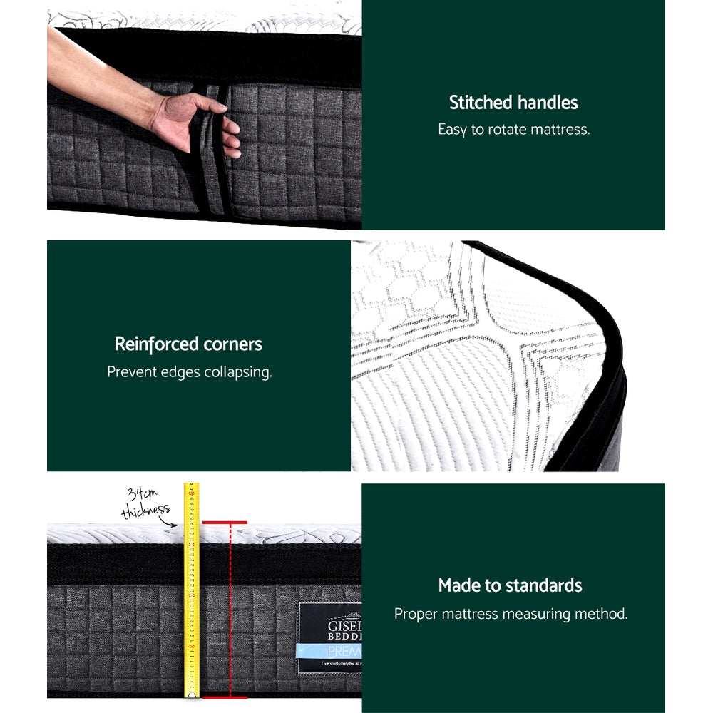 Marc Double Mattress 34cm 9-Zone Latex Foam