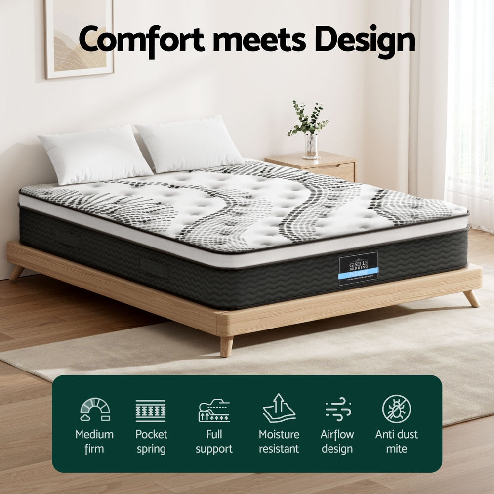 Como Super King Mattress Euro Top 32cm Medium Firm