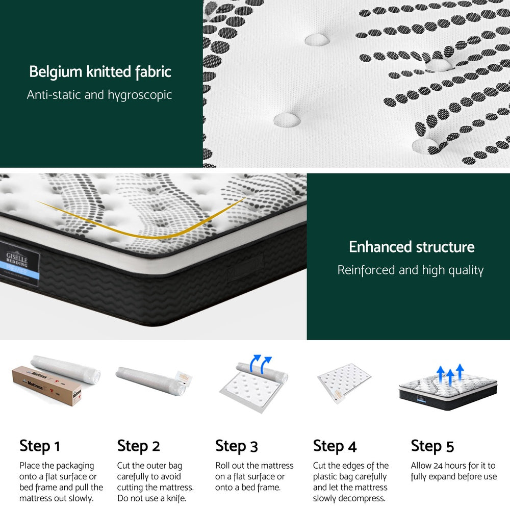 Como Super King Mattress Euro Top 32cm Medium Firm