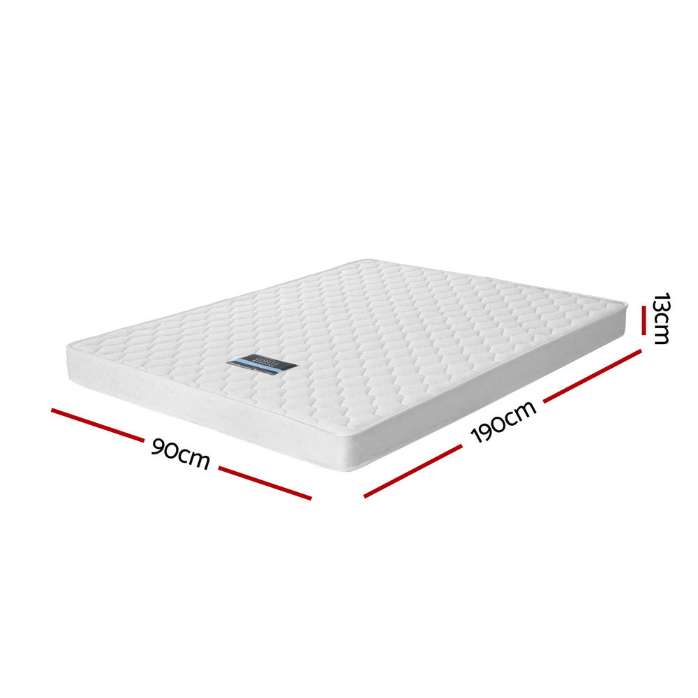 Arina Single Mattress 13cm Tight Top Medium Firm White