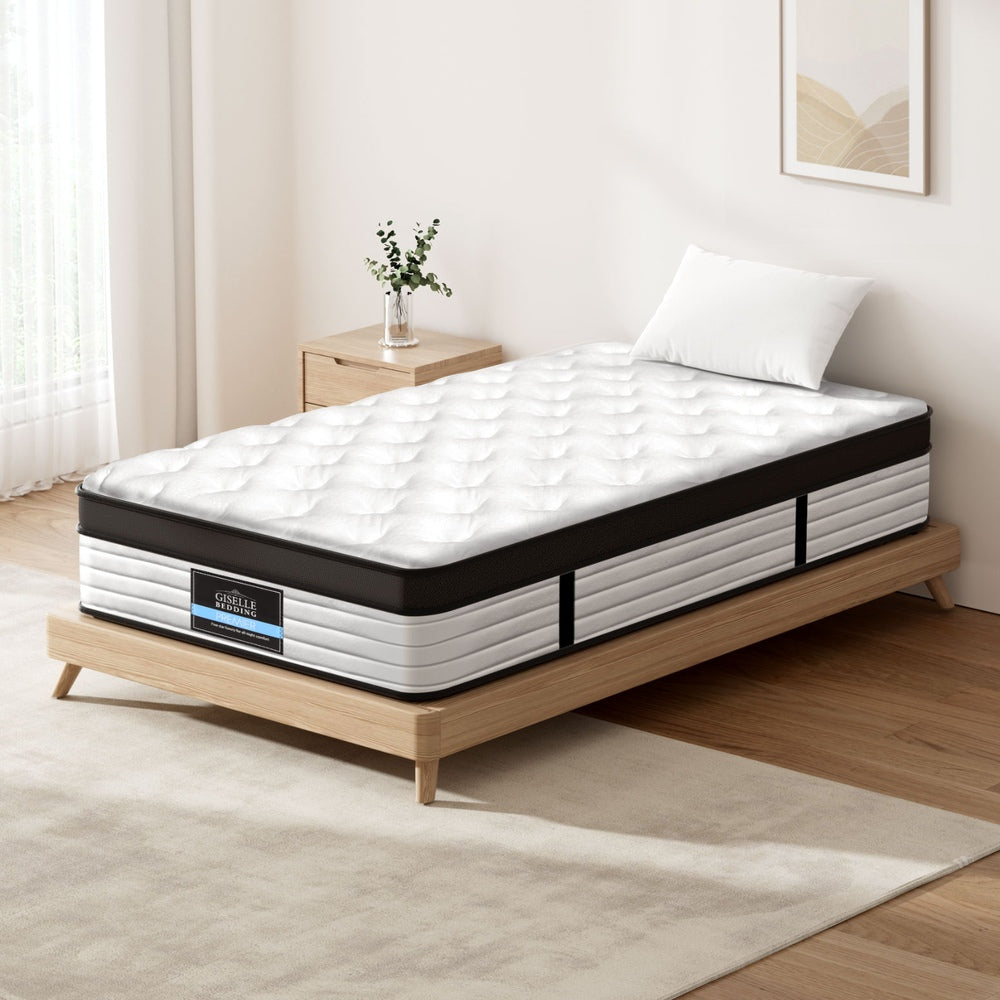 Devon King Single Mattress Euro Top 31cm Medium Firm White