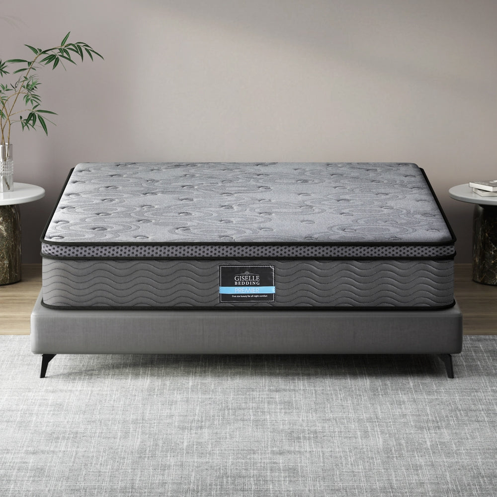 Reverie Double Mattress 26cm Euro Top Medium-Firm Grey