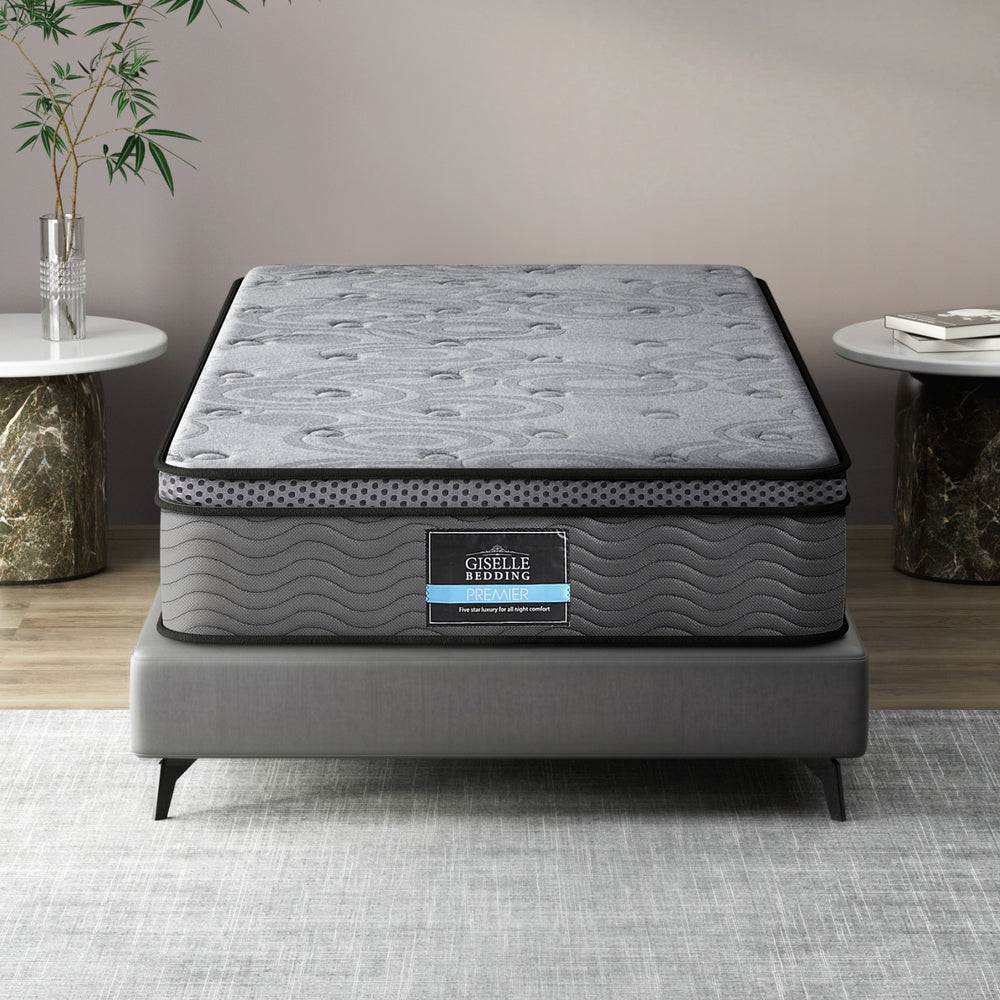 Reverie King Single Mattress 26cm Euro Top Medium-Firm Grey