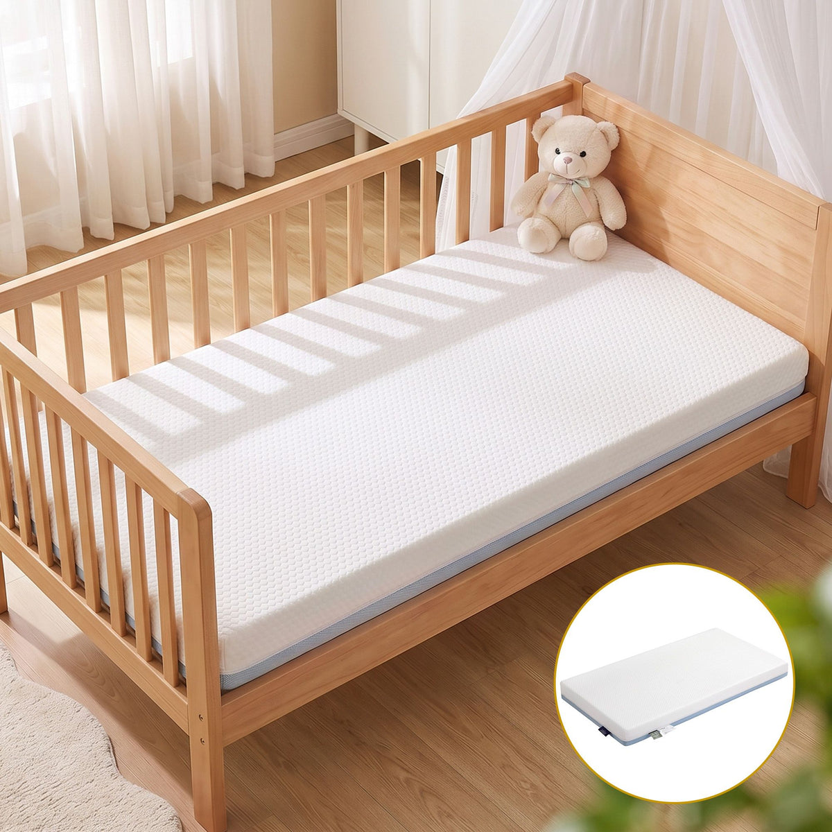 Giselle Bedding Cot Mattress 11cm Thick with Tencel Cover