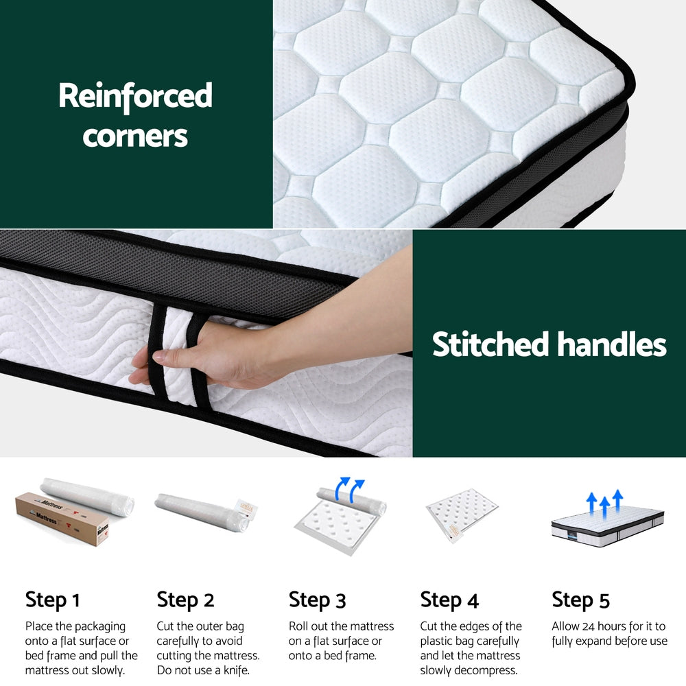 Sorrento King Single Mattress Cool Gel Foam 25cm White