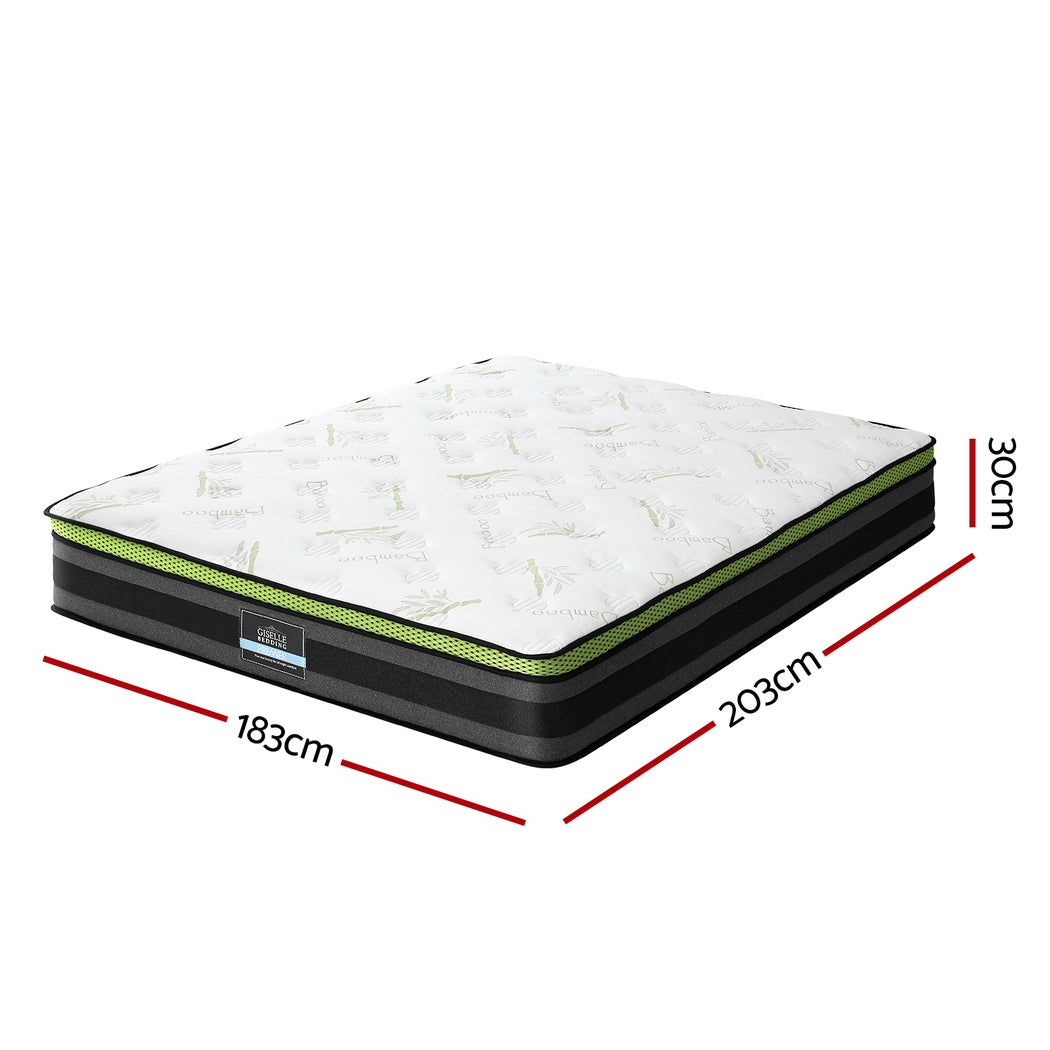 Tiberius King Mattress Cool Gel Foam 30cm Medium-Firm