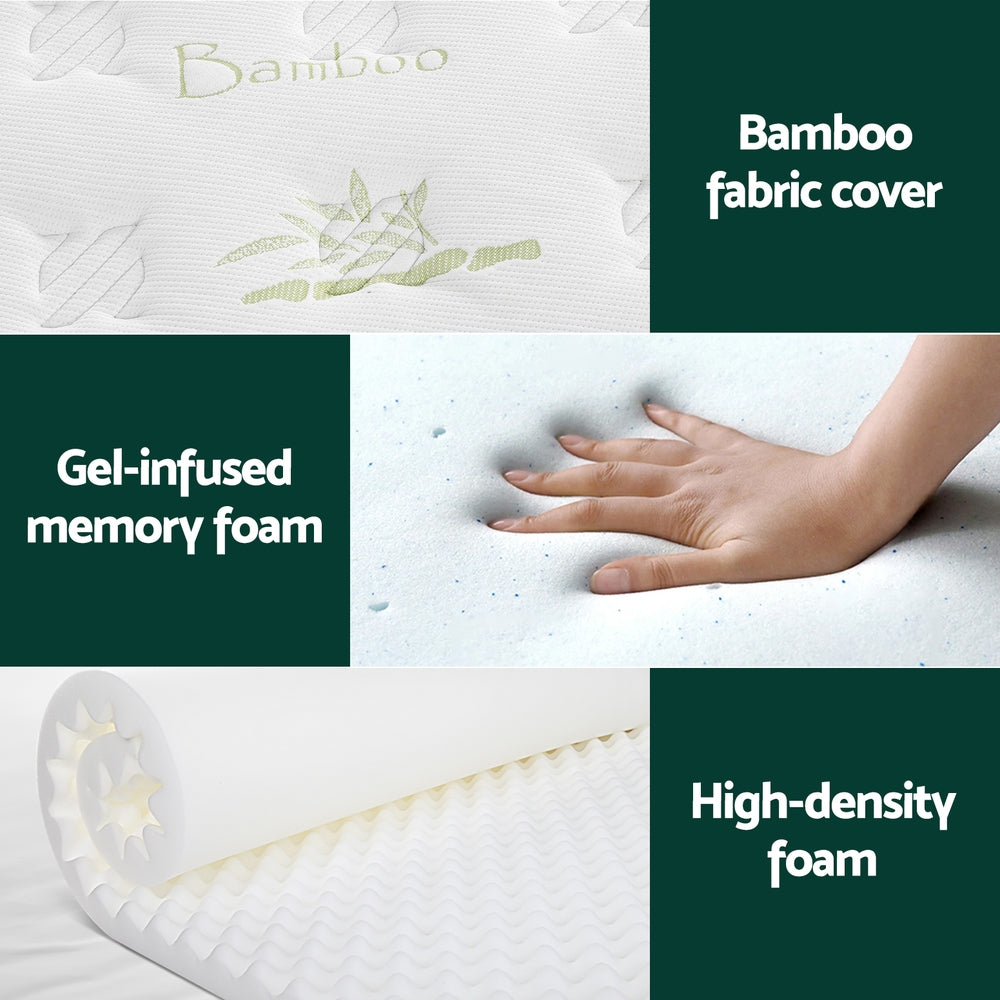 Tiberius King Mattress Cool Gel Foam 30cm Medium-Firm