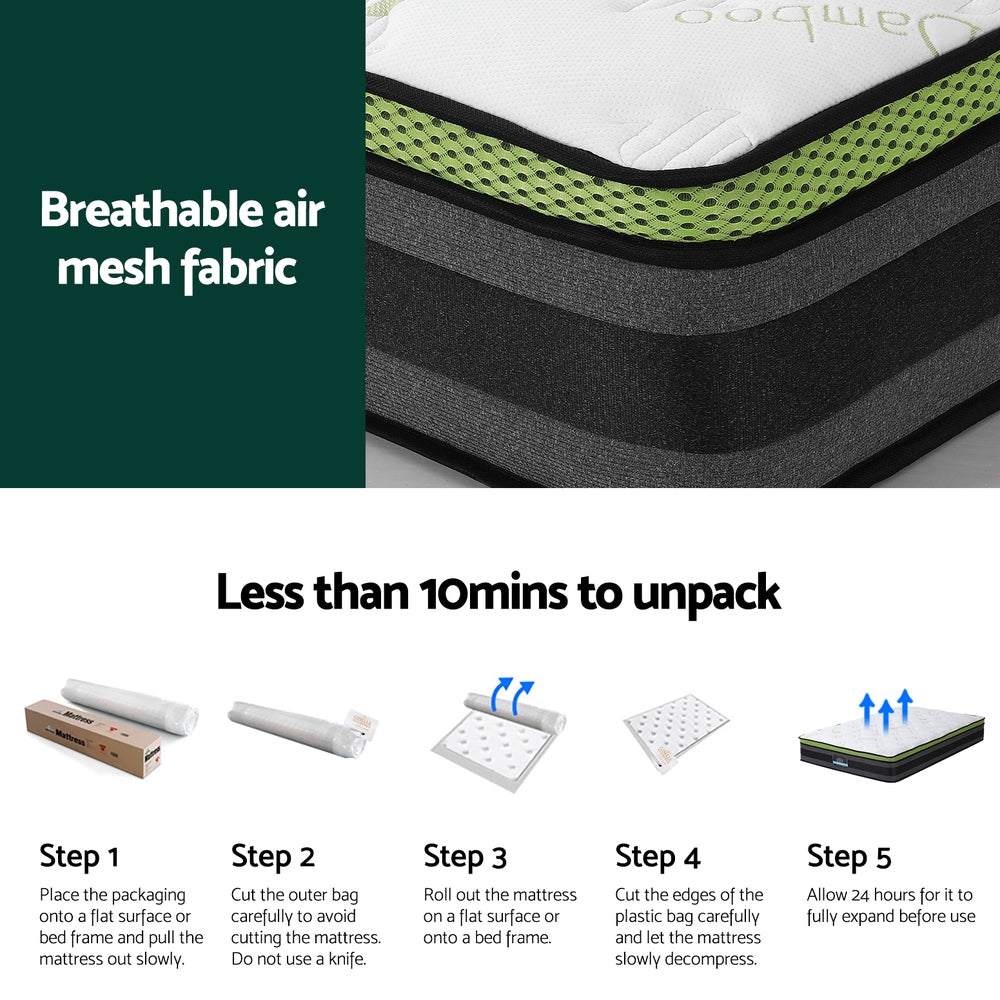 Tiberius Single Mattress Cool Gel Foam 30cm
