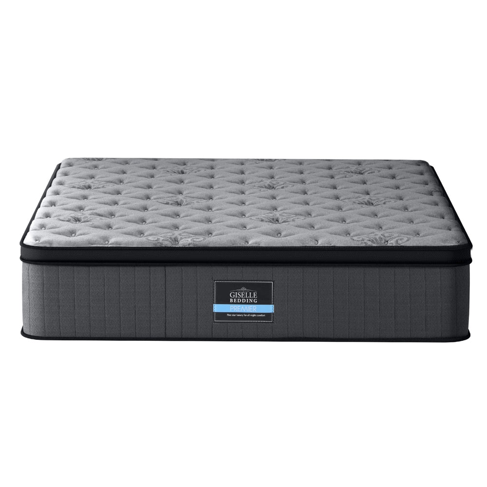 Solene Double Mattress 34cm Euro Top Medium-Firm Grey