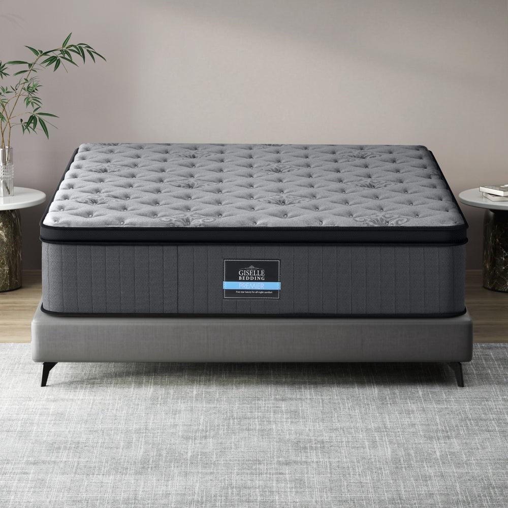 Solene King Mattress 34cm Euro Top Medium-Firm Grey