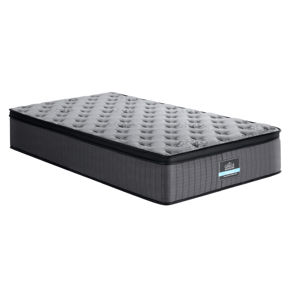 Solene King Single Mattress 34cm Euro Top Medium-Firm Grey