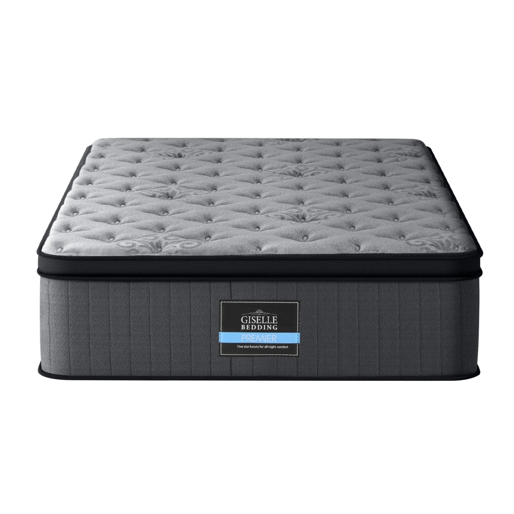 Solene Single Mattress 34cm Euro Top Medium-Firm Grey
