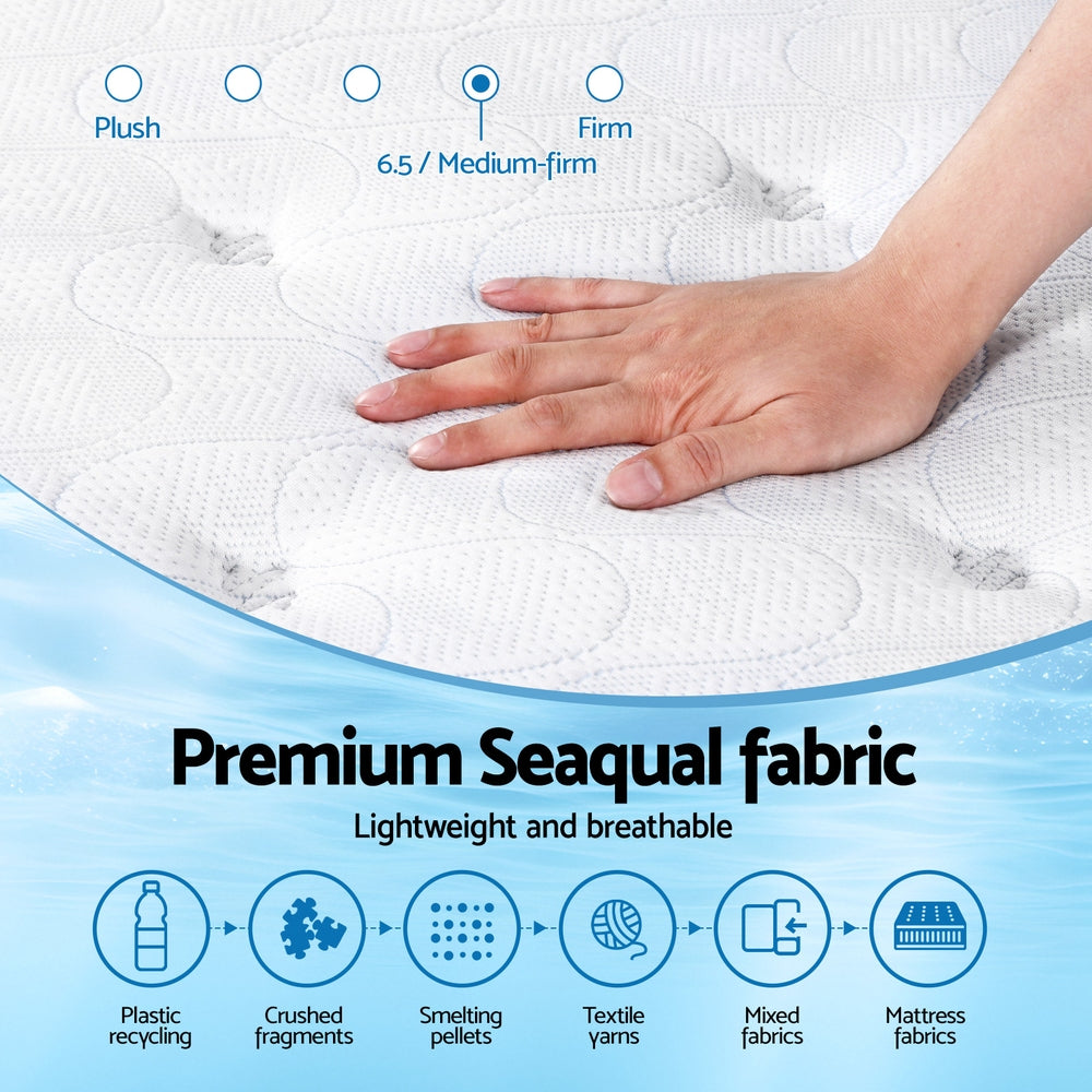 LVORY Queen Mattress 30cm Gel Foam Pocket Spring