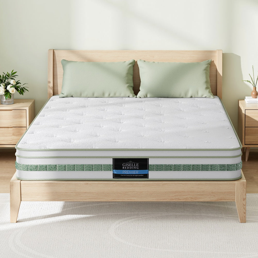 Mint Double Mattress 20cm Euro Top Green Tea Foam