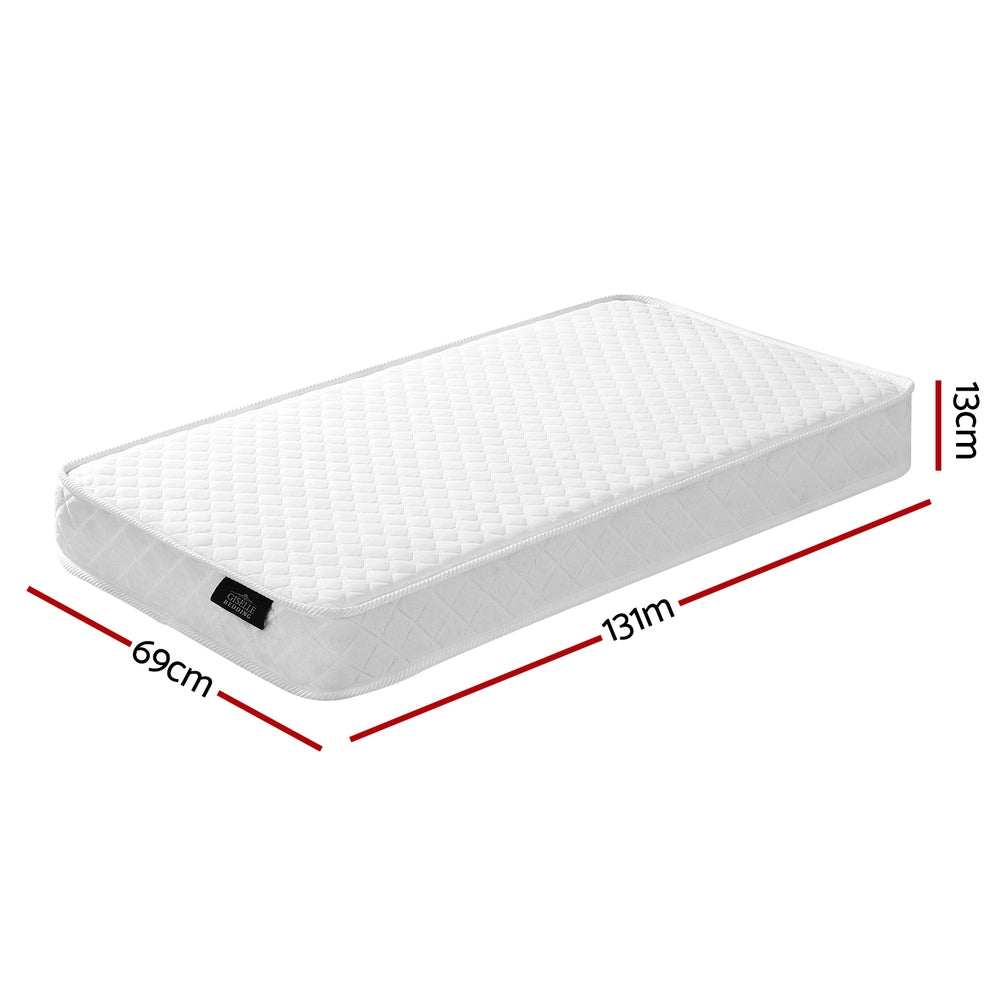 Giselle 13cm Baby Cot Mattress Spring Foam White