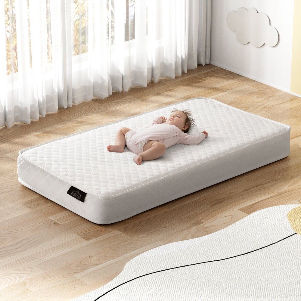Giselle 13cm Baby Cot Mattress Spring Foam White