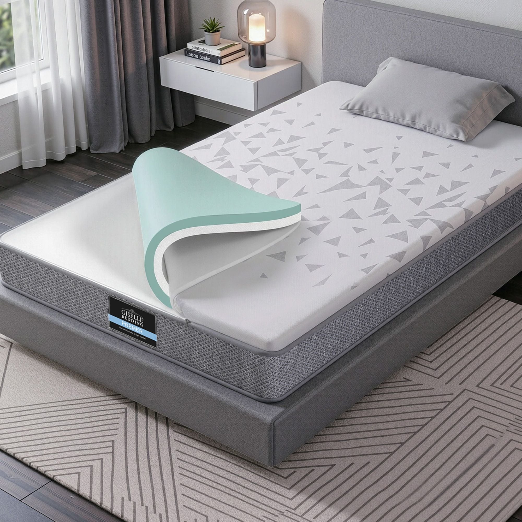 Aero Series Single Mattress 23cm Pocket Spring Reversible Foam