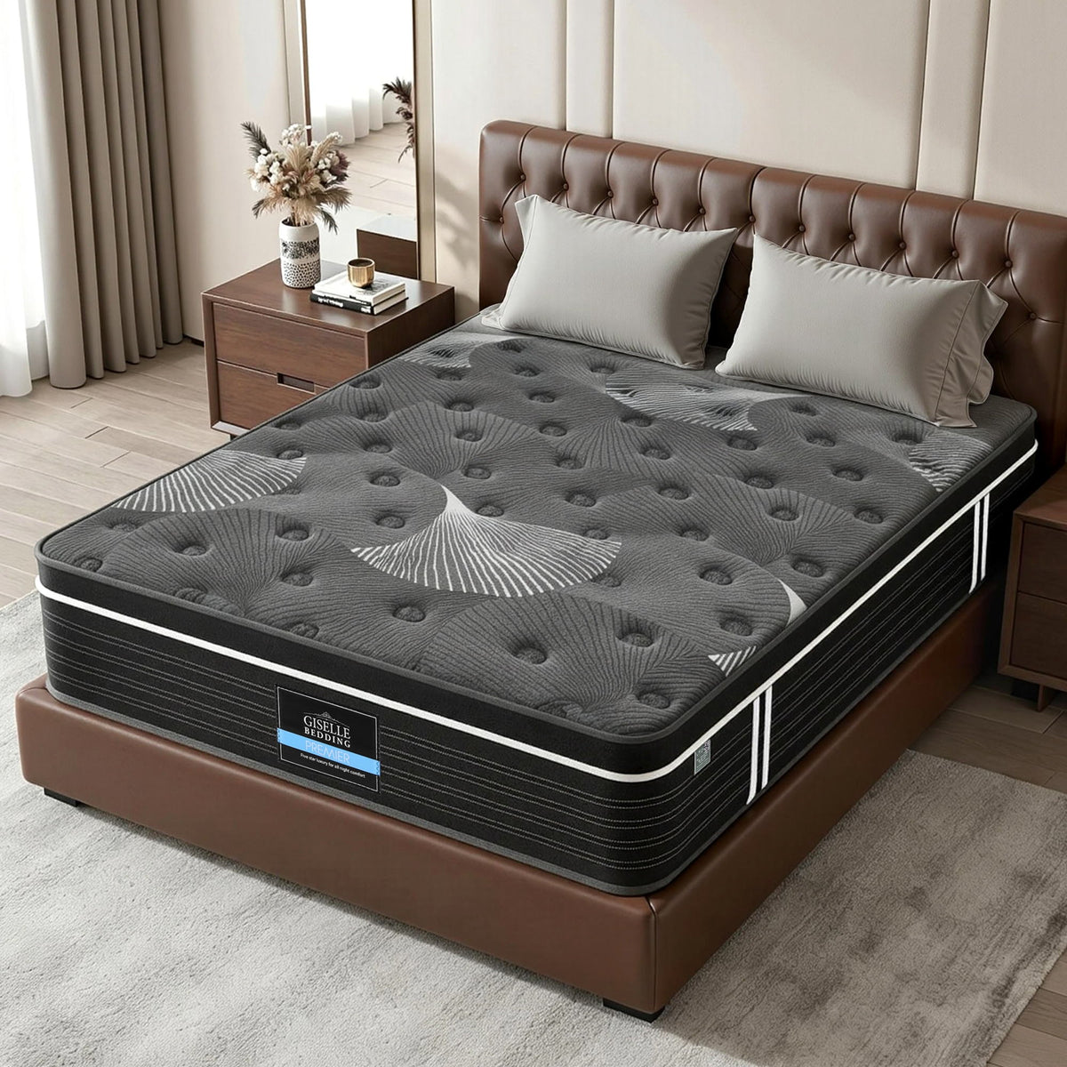 Atlas Double Mattress 35cm Euro Top Medium Firm Graphene Memory Foam