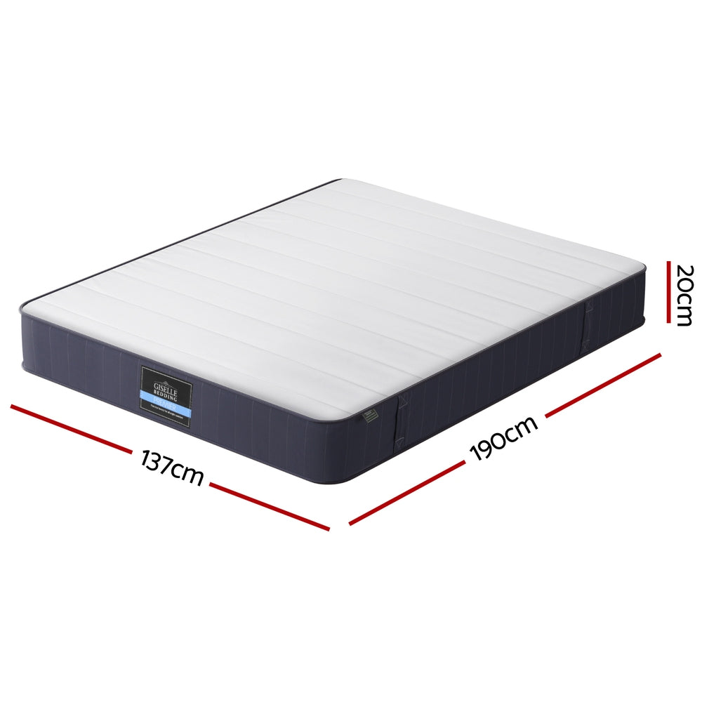 Cloud Series Double Mattress 20cm Pocket Spring Firm White/Grey