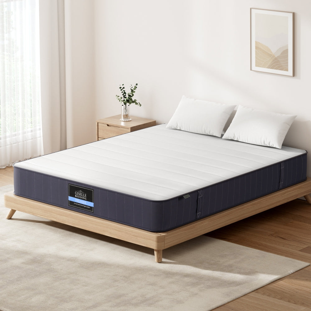 Cloud Series King Mattress 20cm Pocket Spring Firm Support White & Grey