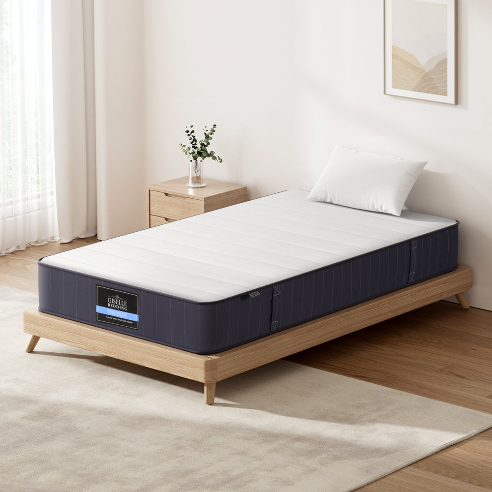 Cloud Series King Single Mattress 20cm Pocket Spring Firm White/Grey