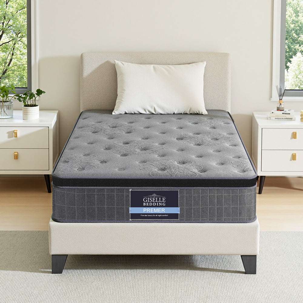DOVE Single Mattress 26cm Latex Foam Medium-Firm Grey