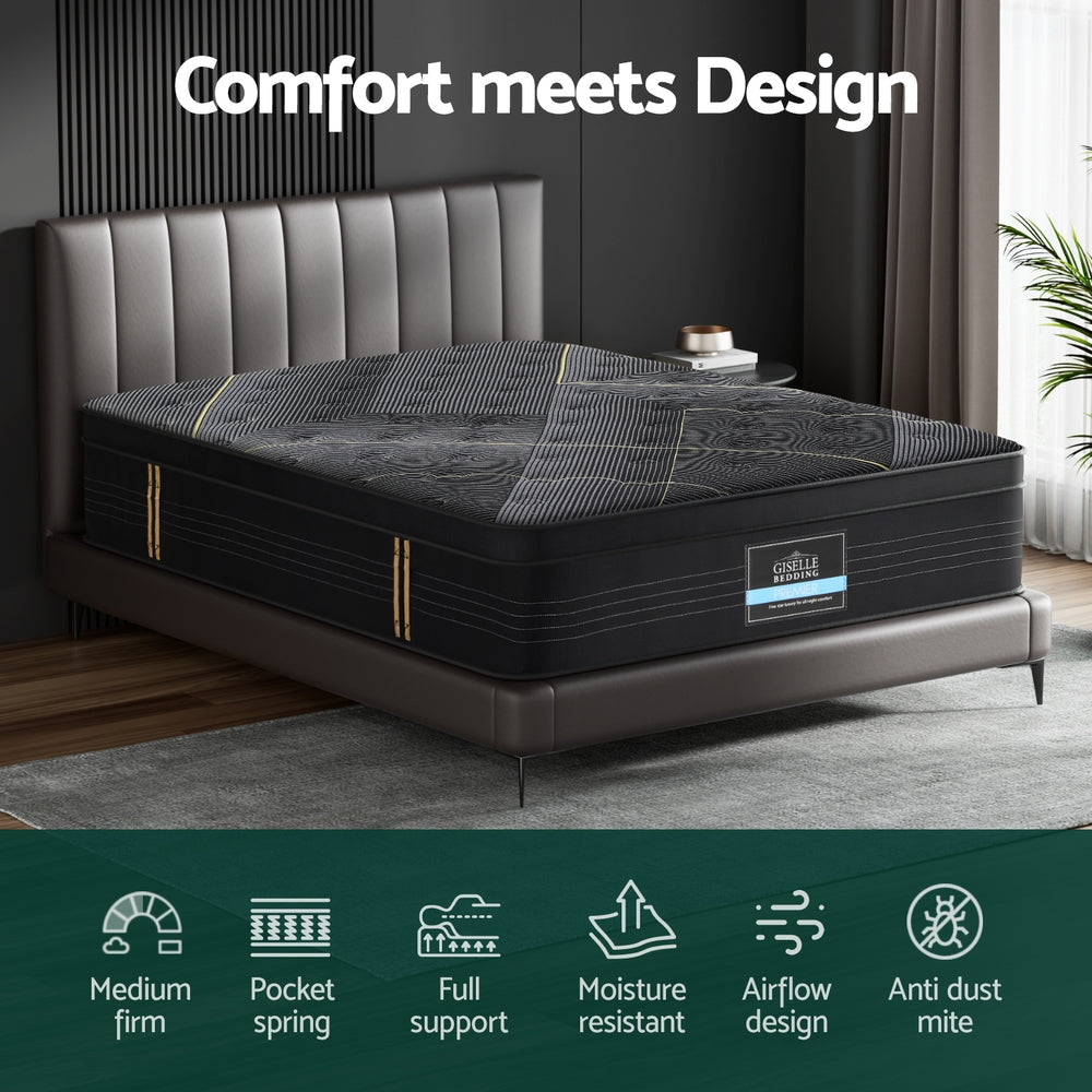 Midnight King Mattress 35cm Bamboo Pocket Firm Foam